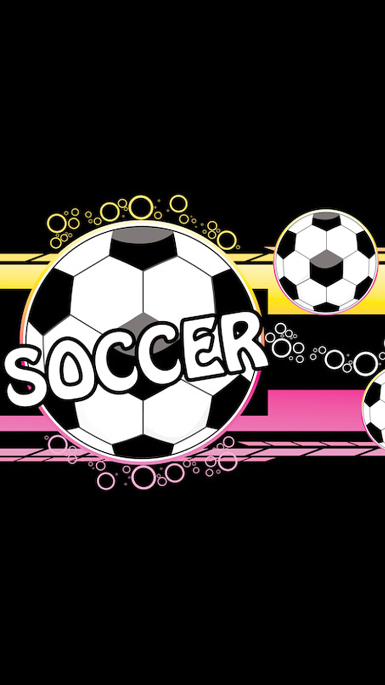 黄色粉色足球元素背景图