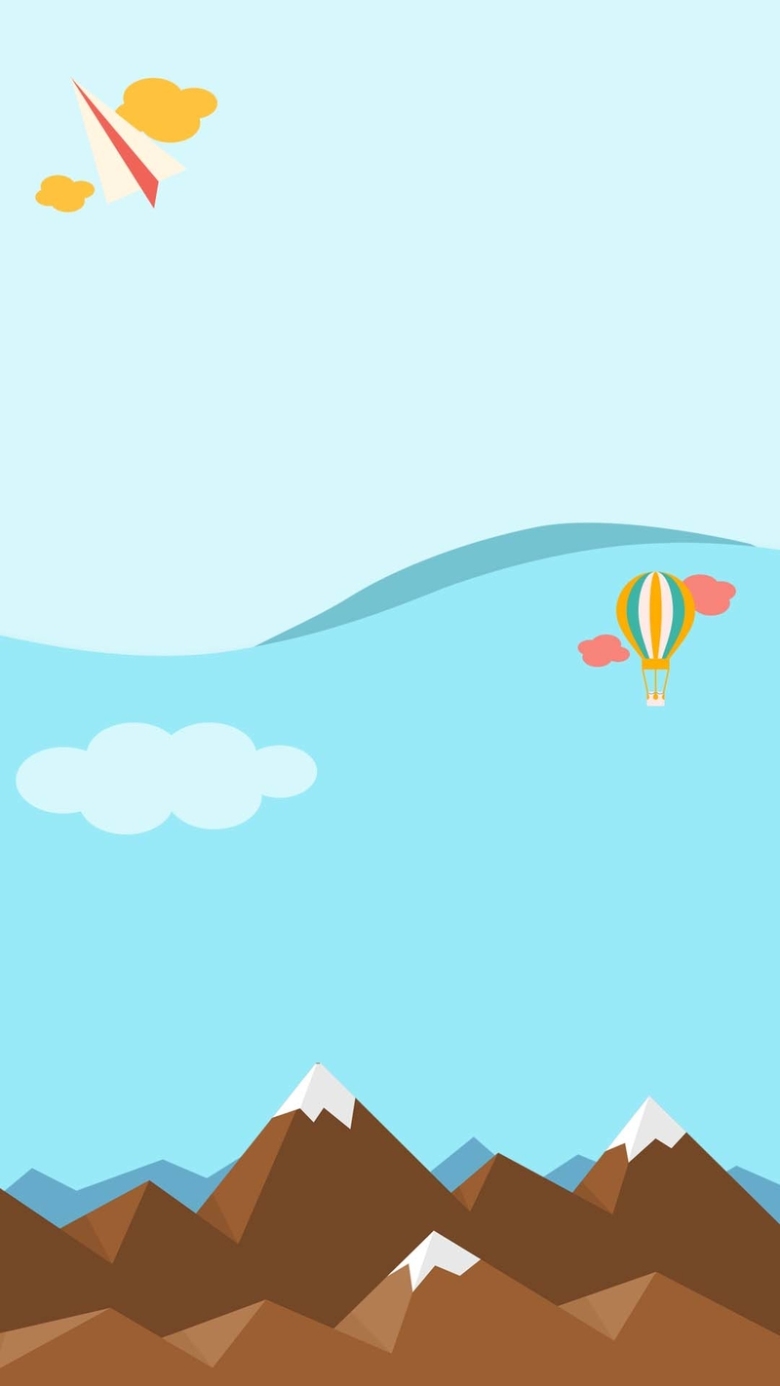 卡通清新扁平psd分层h5背景素材