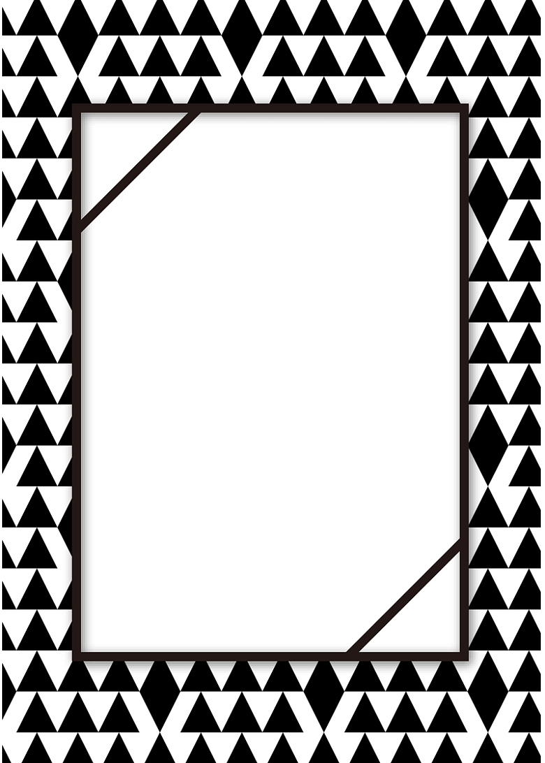 三角形简约边框平面广告