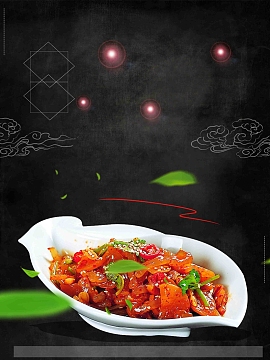 黑色湖南香辣鸭掌筋美食