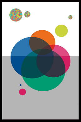 彩块商业元素无框画背景