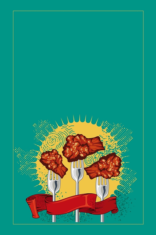 背景jpg扁平手绘美食插画平面广告psdjpg美食画卷古典背景jpg美食煲烫