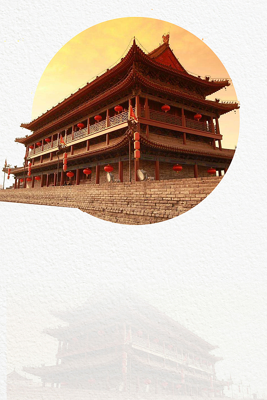 海报背景素材psdjpg旅游陕西西安旅游jpg高速和谐号动车铁路春运背景