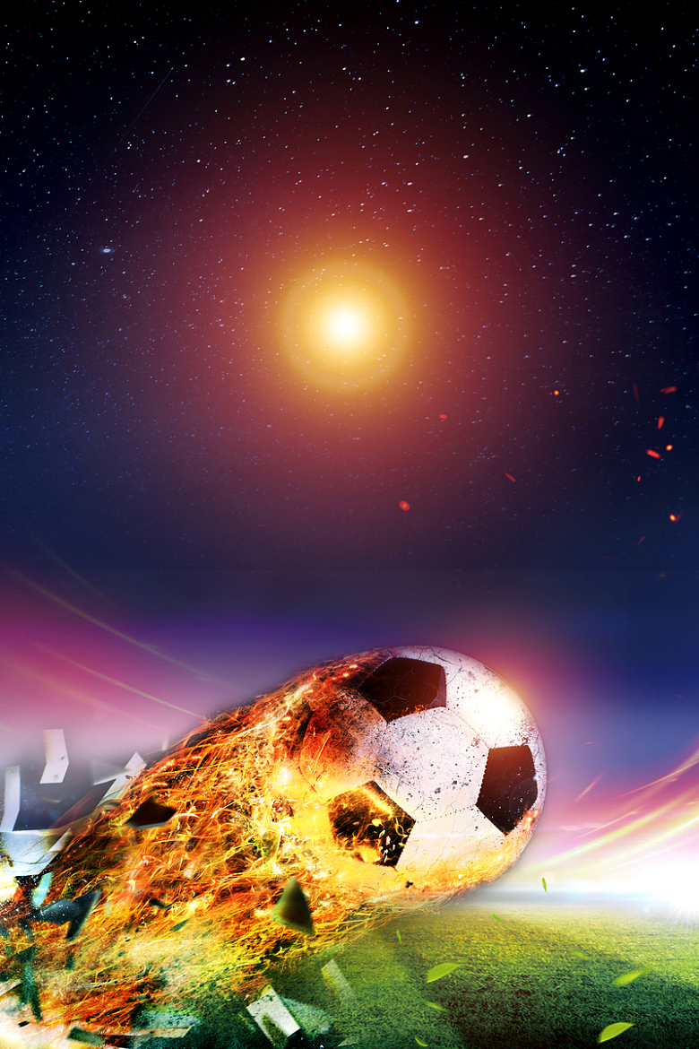 炫彩动感足球世界杯海报