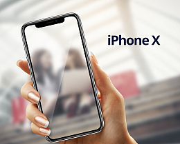 iPhone X宣传广告海报背景psd