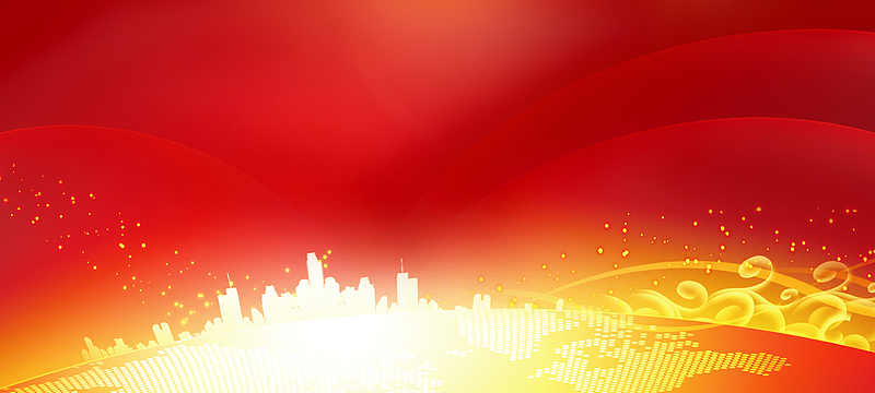 2018年会新年晚会大气红色banner