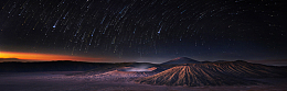 黑色星空流星山脉图片