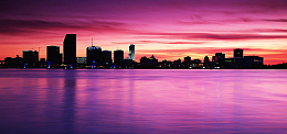 大气渲染城市背景Banner