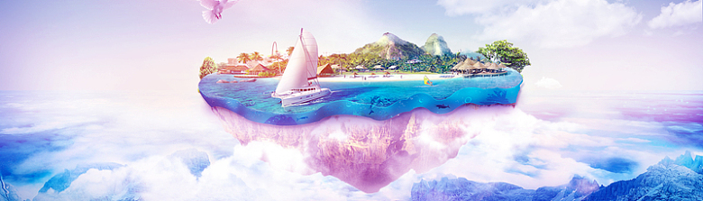 奇幻岛屿背景