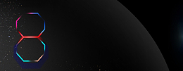 苹果8手机上新科技炫酷黑色banner