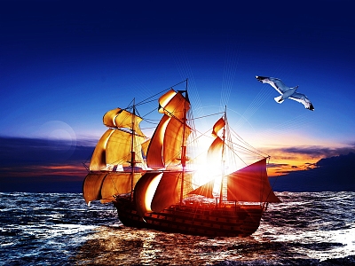 扬帆起航高清背景