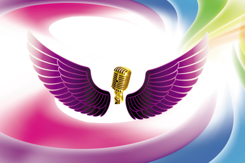 时尚音乐翅膀海报背景素材