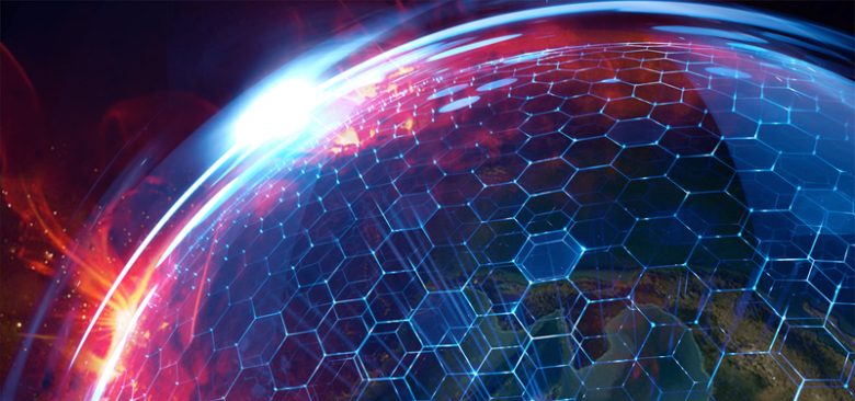 科技一体高科技环球科技高光背景