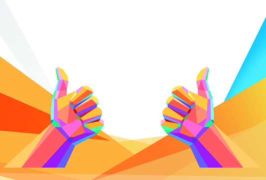 大拇指海报背景素材