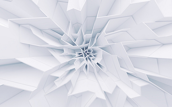 立体白色几何背景