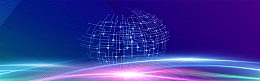 城市紫色炫彩创意banner