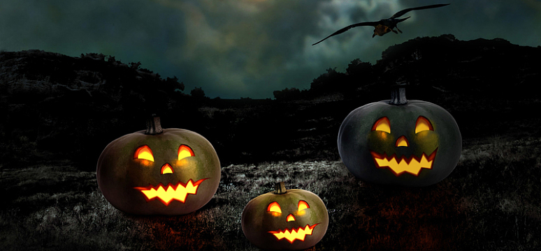 万圣节鬼节南瓜灯背景banner