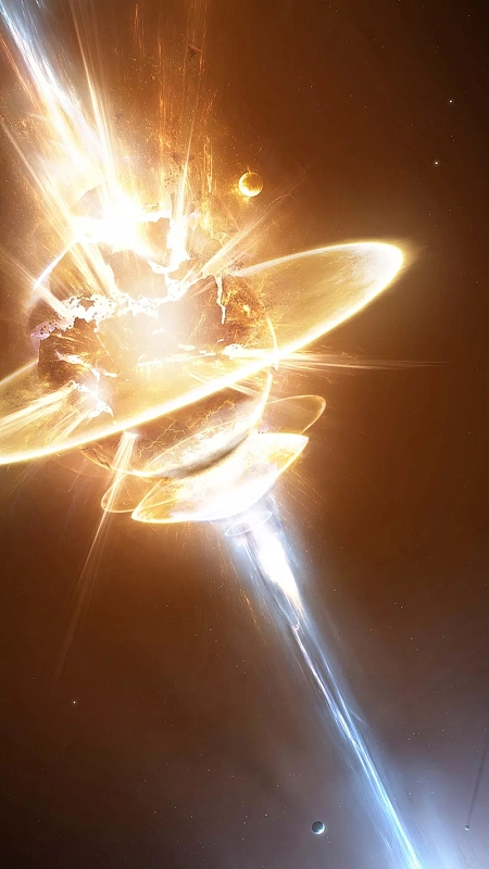 科幻末日地球爆炸h5背景