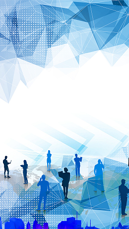 简单简约蓝色科技商务人才招聘