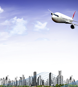 简约航空公司紫色背景素材