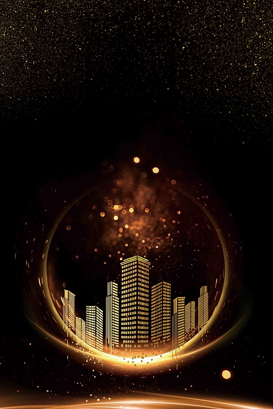 华丽绽放房地产宣传海报背景模板