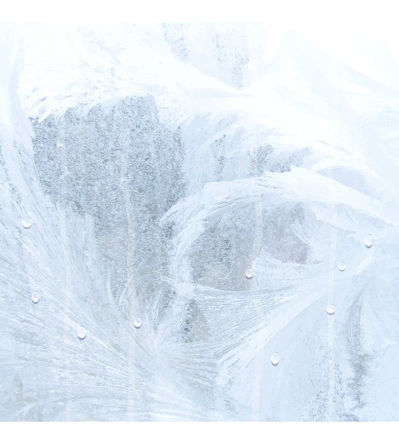 冬季冰霜与水珠矢量背景素材