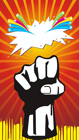 欢度五一劳动节快乐手绘H5背景