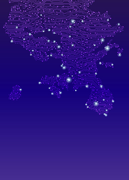紫色光效中国地图电子线路板背景