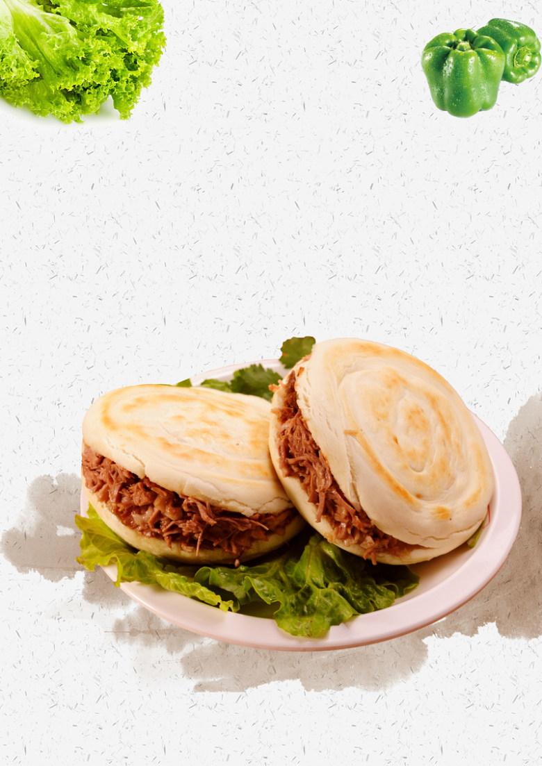 肉夹馍美食海报设计展板