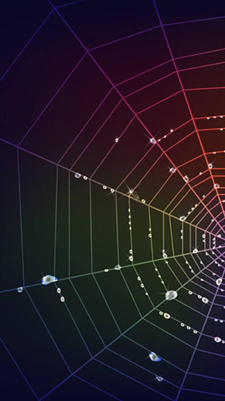 彩色蜘蛛网矢量图h5背景