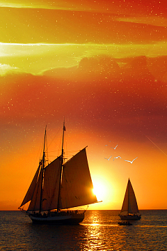 梦想扬帆起航坚持不懈企业文化海报