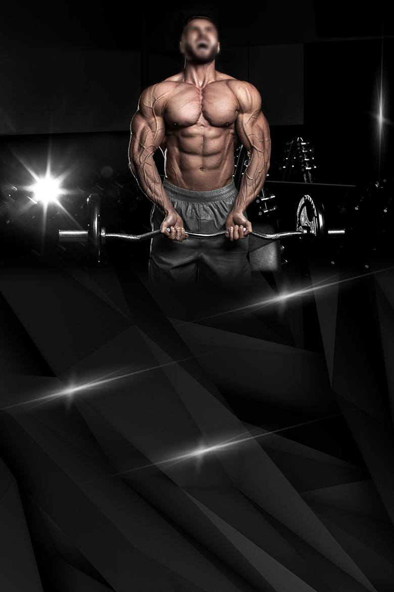 黑色商务男人运动健身海报设计