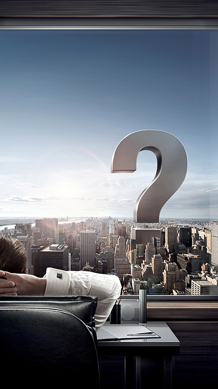 商务城市问号背景