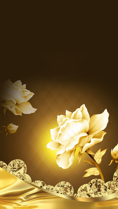 金色年华牡丹争艳h5背景