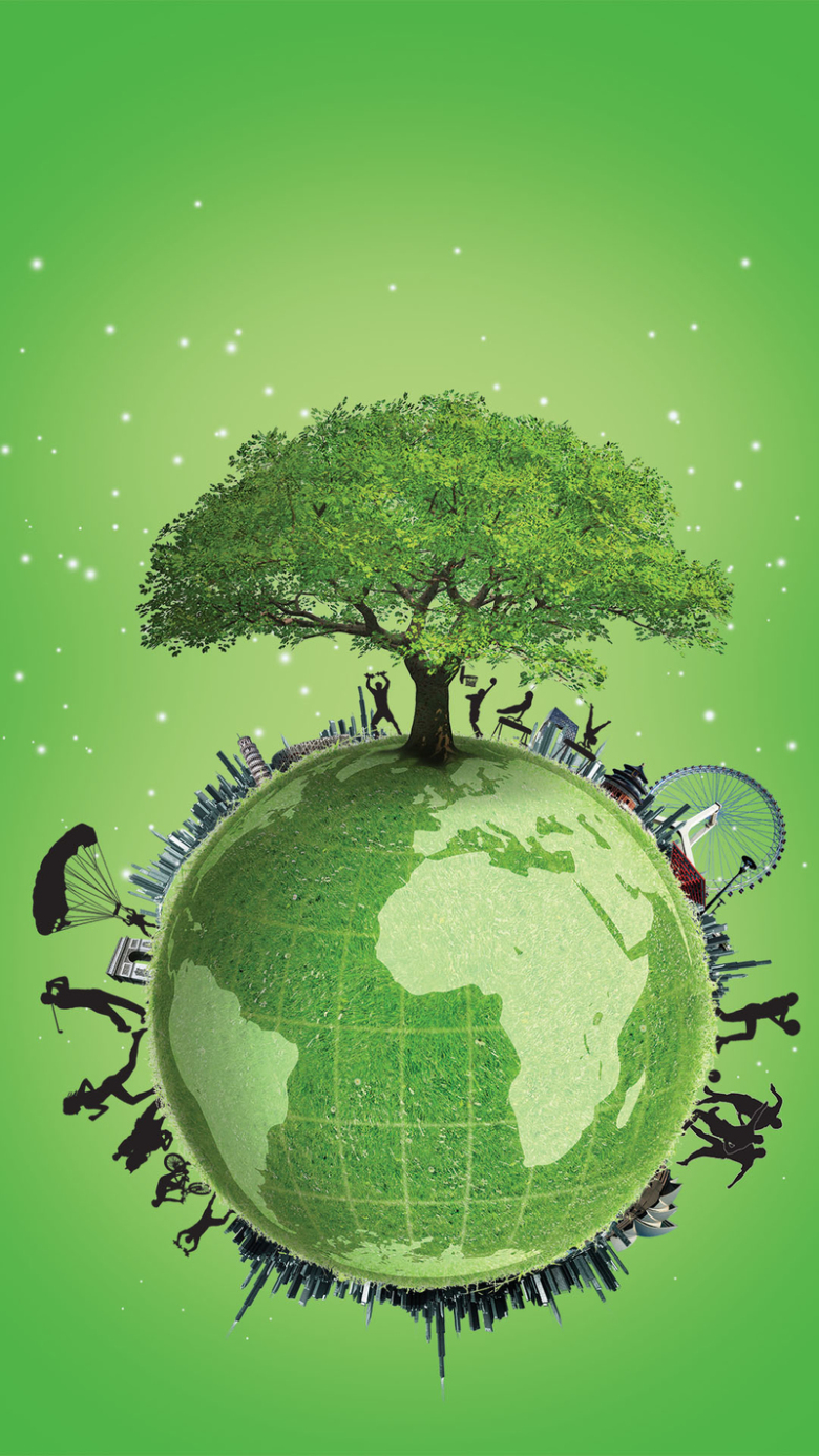 绿色地球h5背景免抠素材免费下载_觅元素51yuansu.com