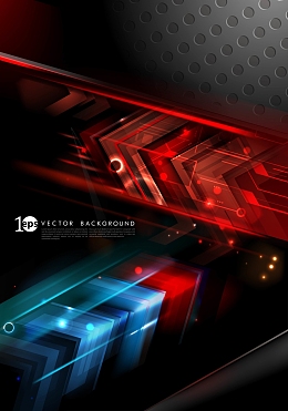 动感箭头商务科技背景矢量素材