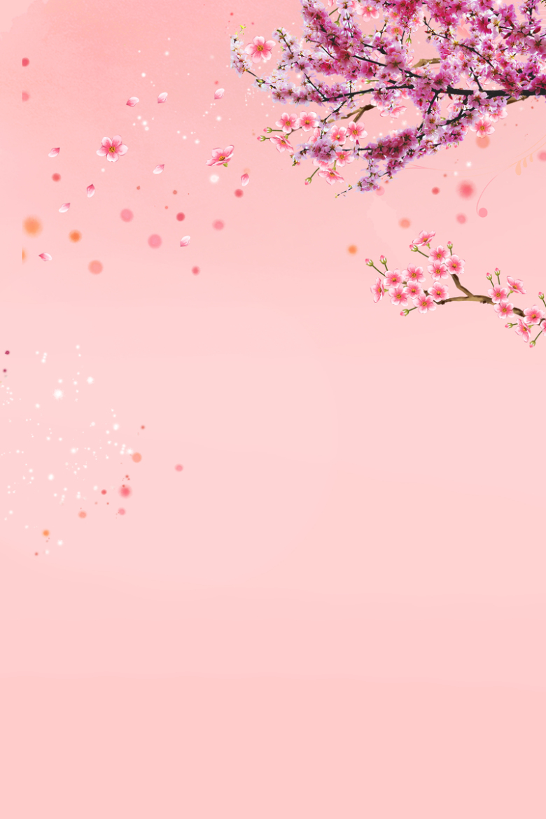 春暖花开粉红色桃花海报免抠素材免费下载_觅元素51yuansu.com