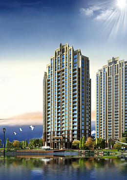 大气房地产开盘宣传海报设计背景素材