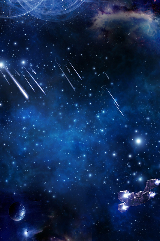 蓝色星空海报背景