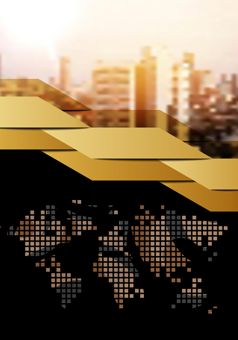 金色高端质感海报企业宣传背景