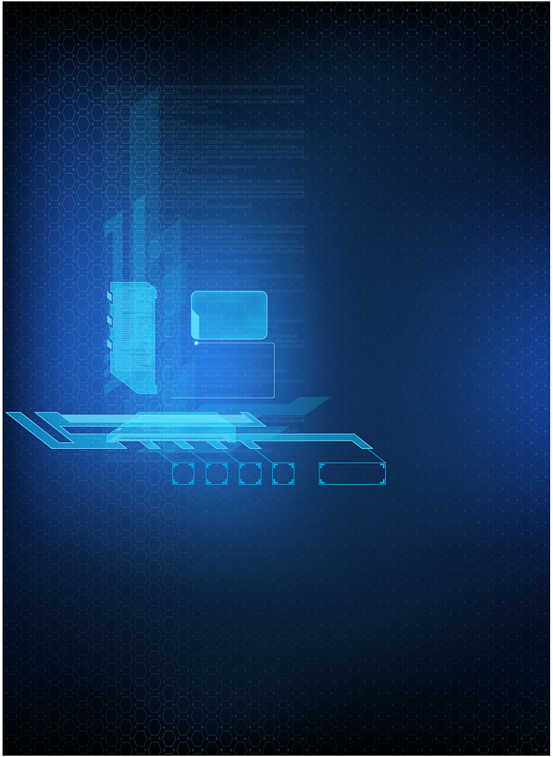 科技元素蓝色信息科技封面背景