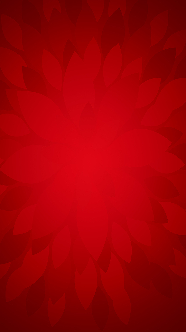 大气简约红色渐变鲜花图案H5背景素材