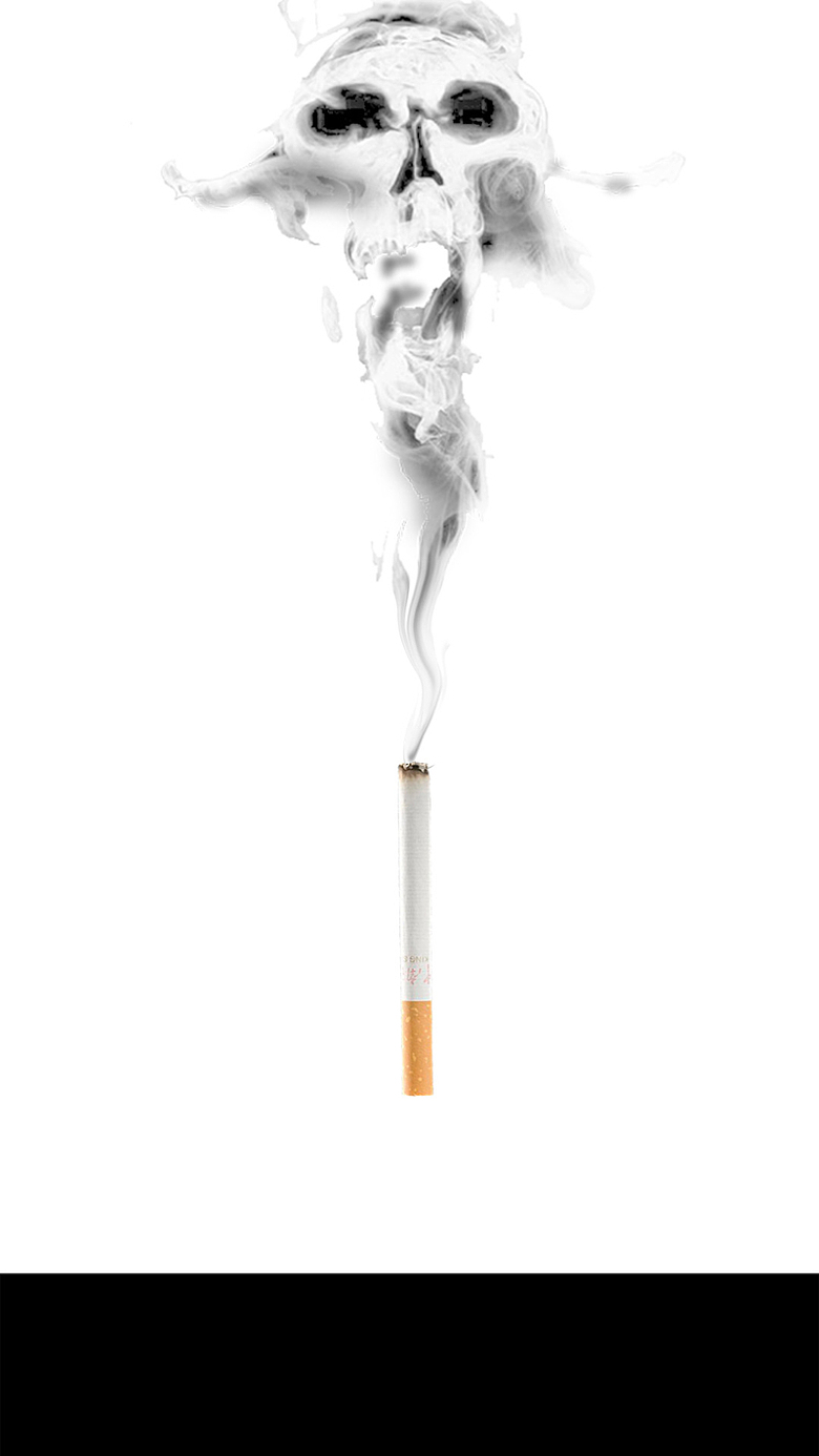 骷髅与香烟禁止抽烟H5背景