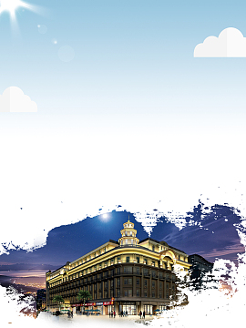 武汉印象旅游海报背景素材