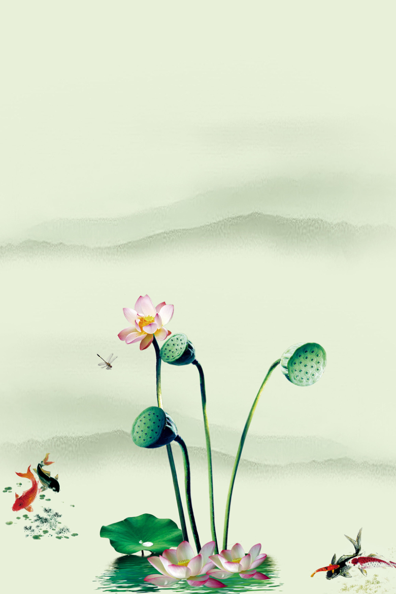 自然写意水墨背景图