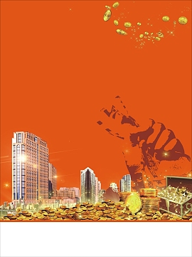 大气房产金融黄色背景