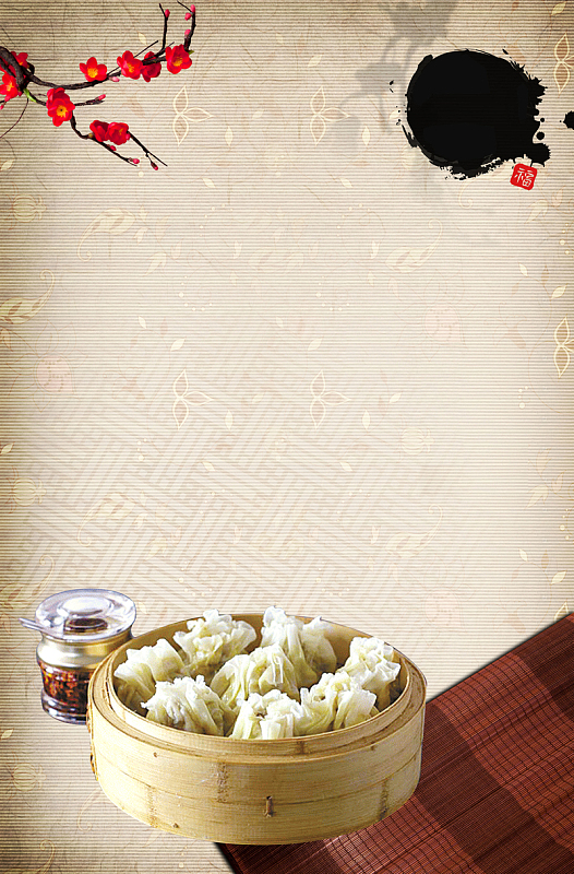 包子海报背景素材