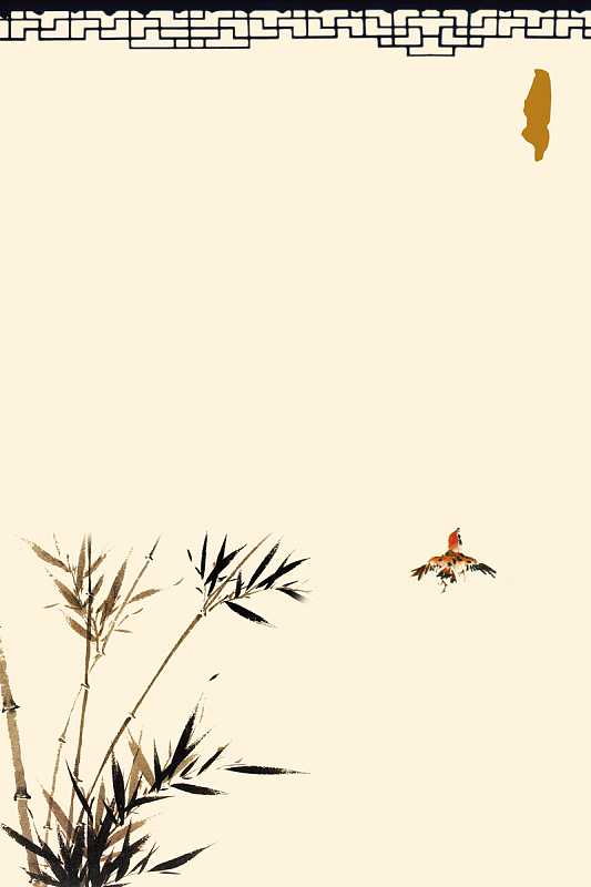 psdjpg中国风水墨晕染素雅底纹竹叶背景素材psdjpg中国风水墨画竹叶