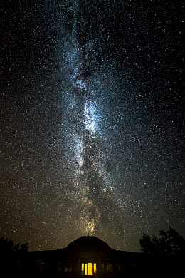 创意星空风格夏日晚安户外海报