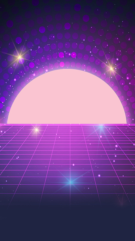 紫色科技商务年会矢量图H5背景